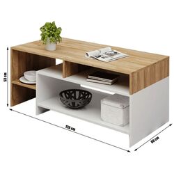 Masa pentru reviste Mobhaus Alicante (Grandson Oak/White) Thumb