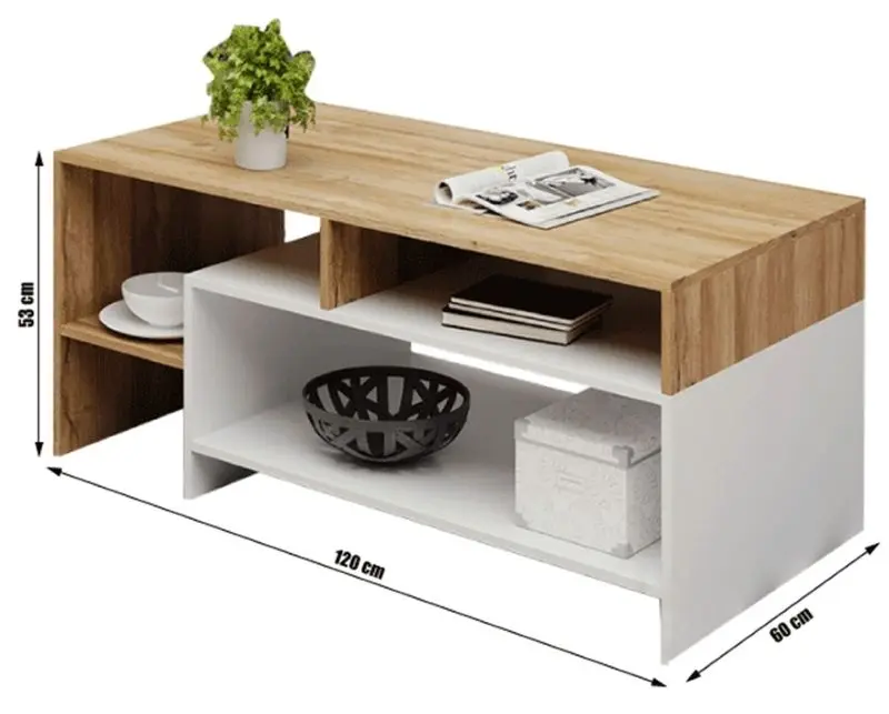 Masa pentru reviste Mobhaus Alicante (Grandson Oak/White)