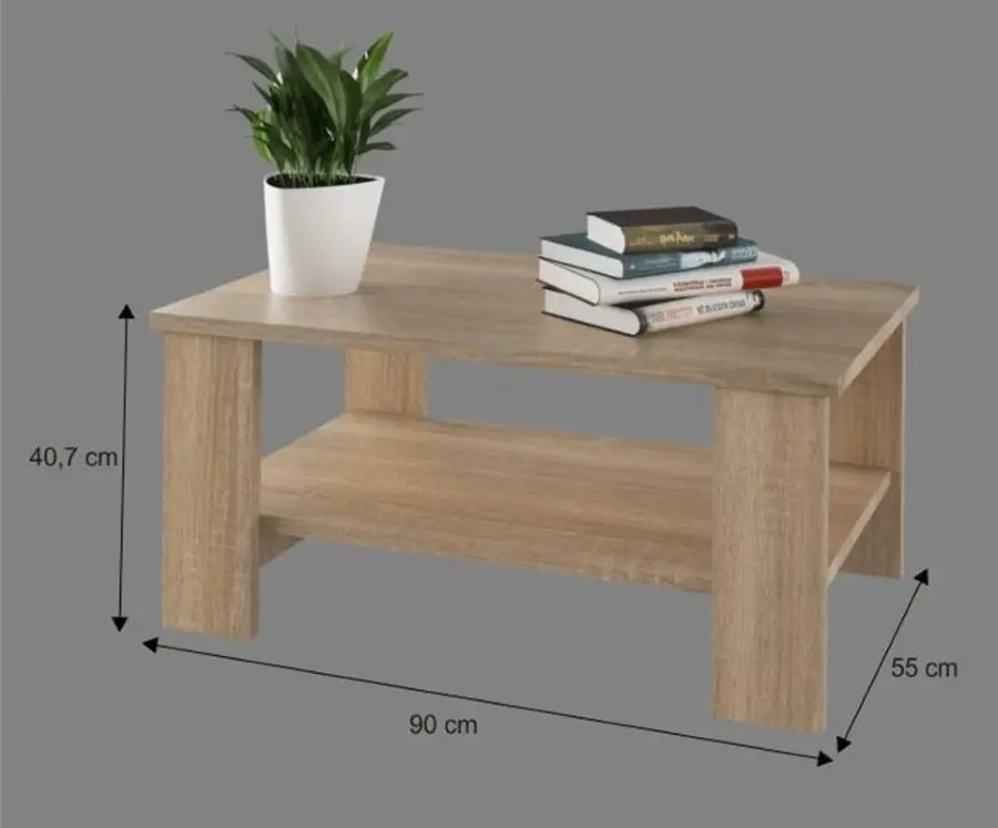 Журнальный столик Mobhaus Bernardo (Sonoma Oak) - 3