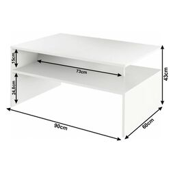 Masa pentru reviste Mobhaus Damoli (White) Thumb