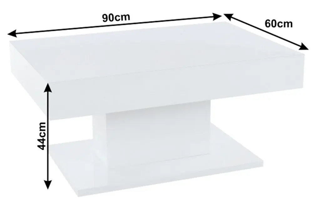 Журнальный столик Mobhaus Dikaro (White Extra High Gloss)