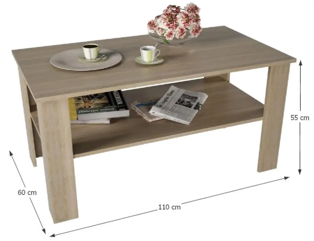 Masa pentru reviste Mobhaus Gaudi (Sonoma Oak) - 2