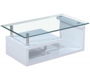 Masa pentru reviste Mobhaus Julien (Transparent/White Extra High Gloss)