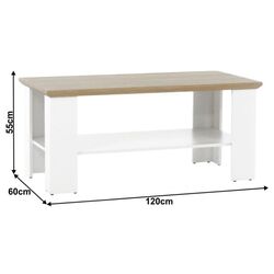 Журнальный столик Mobhaus Leon MZ17 (White/Grand Oak) Thumb