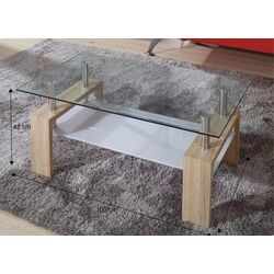 Masa pentru reviste Mobhaus Libor New (Sonoma Oak/Glass) Thumb