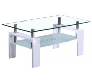 Masa pentru reviste Mobhaus Libor New (White Extra High Gloss/Glass)