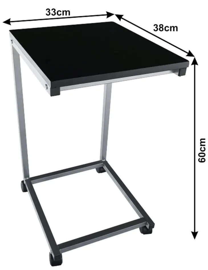 Masa pentru reviste Mobhaus Manny (Black/Silver)