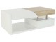 Masa pentru reviste Mobhaus Melida (White Extra High Gloss/Sonoma Oak)