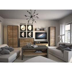 Masa pentru reviste Mobhaus Montana ST (Lefkas Oak Dark/Smooth Gray) Thumb