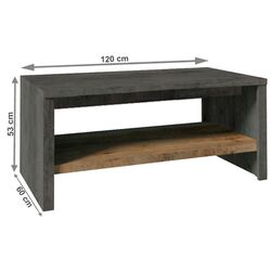 Masa pentru reviste Mobhaus Montana ST (Lefkas Oak Dark/Smooth Gray) Thumb