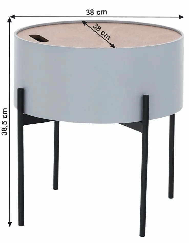 Masa pentru reviste Mobhaus Mosai (Gray/Natural) - 9