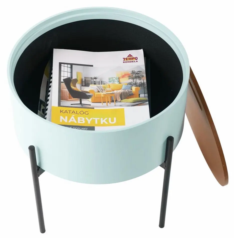 Masa pentru reviste Mobhaus Mosai (Neo Mint/Natural)