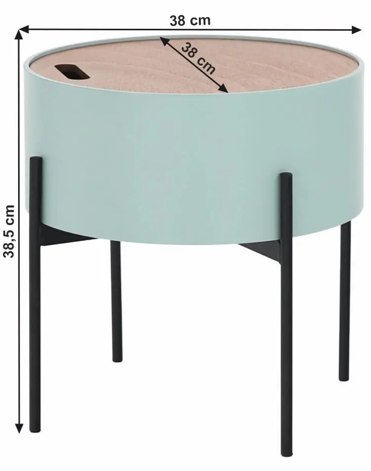 Masa pentru reviste Mobhaus Mosai (Neo Mint/Natural)