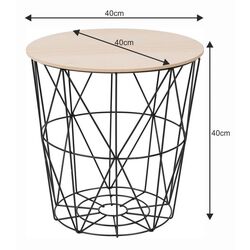 Masa pentru reviste Mobhaus Nancer (Natural/Black) Thumb