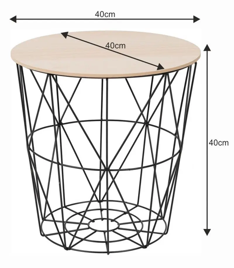 Masa pentru reviste Mobhaus Nancer (Natural/Black)