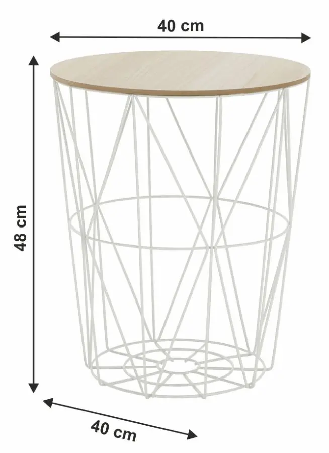 Журнальный столик Mobhaus Nancer Typ 3 (Natural/White)