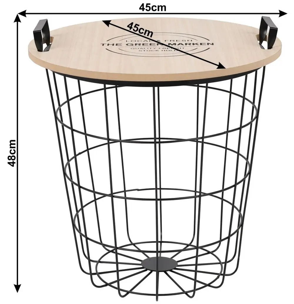 Masa pentru reviste Mobhaus Nando (Natural/Black) - 7