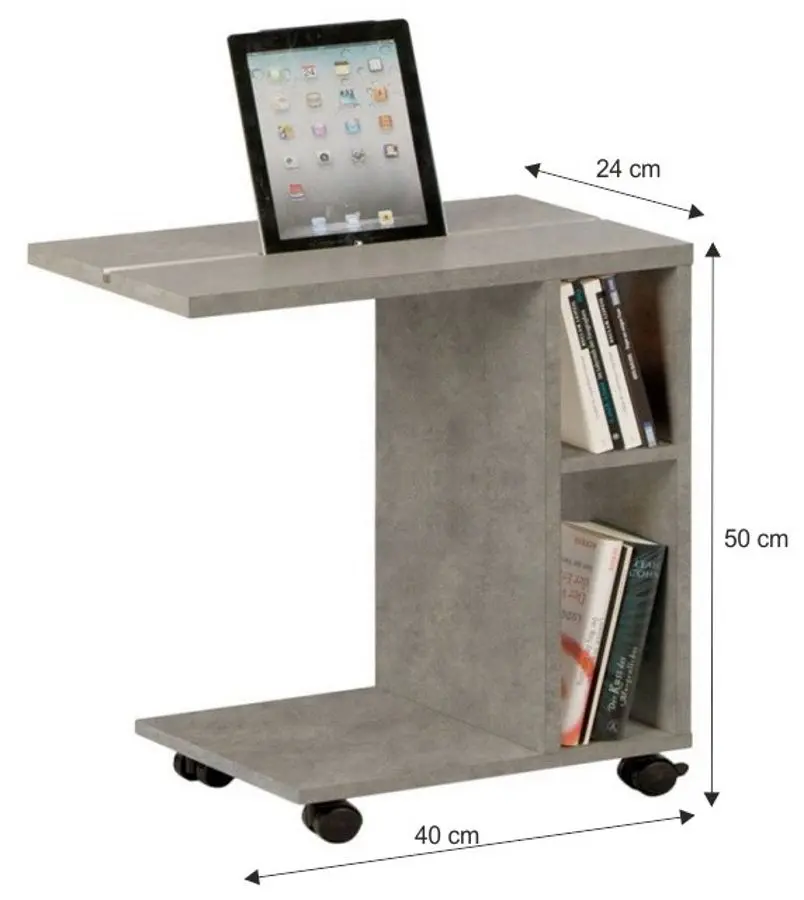 Masa pentru reviste Mobhaus Niden (Light Concrete)