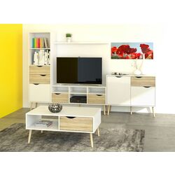 Masa pentru reviste Tempo Kondela Oslo 75384 (Sonoma Oak/White) Thumb