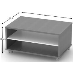 Masa pentru reviste Tempo Kondela Rioma Typ 32 (Graphite/White) Thumb