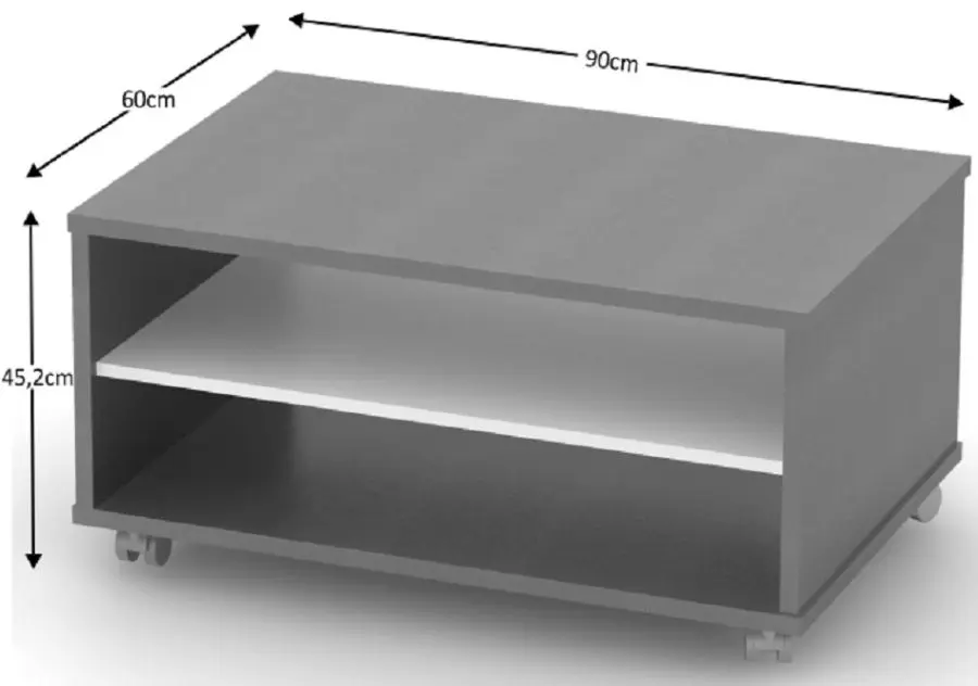 Masa pentru reviste Tempo Kondela Rioma Typ 32 (Graphite/White)