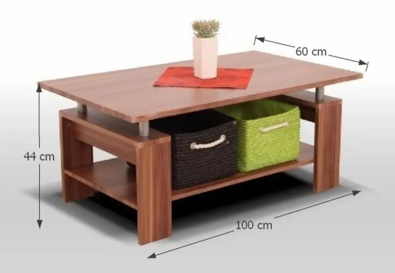 Журнальный столик Mobhaus Roko (Light Walnut/Silver)