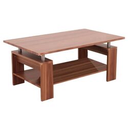 Masa pentru reviste Mobhaus Roko (Light Walnut/Silver)