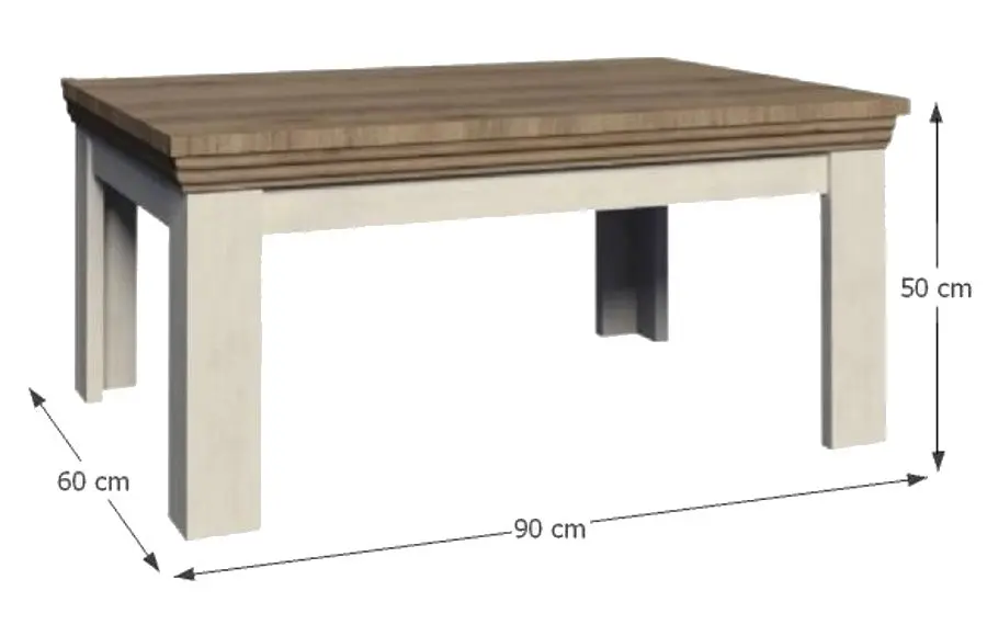 Журнальный столик Tempo Kondela Royal LN (Northern Pine/Wild Oak)
