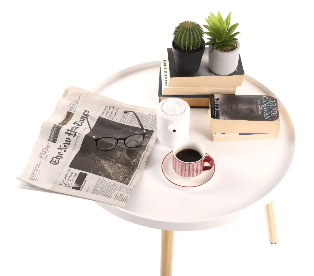 Masa pentru reviste Mobhaus Sanse Typ 1 (White/Natural) - 6