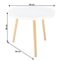 Masa pentru reviste Mobhaus Sanse Typ 1 (White/Natural) Thumb