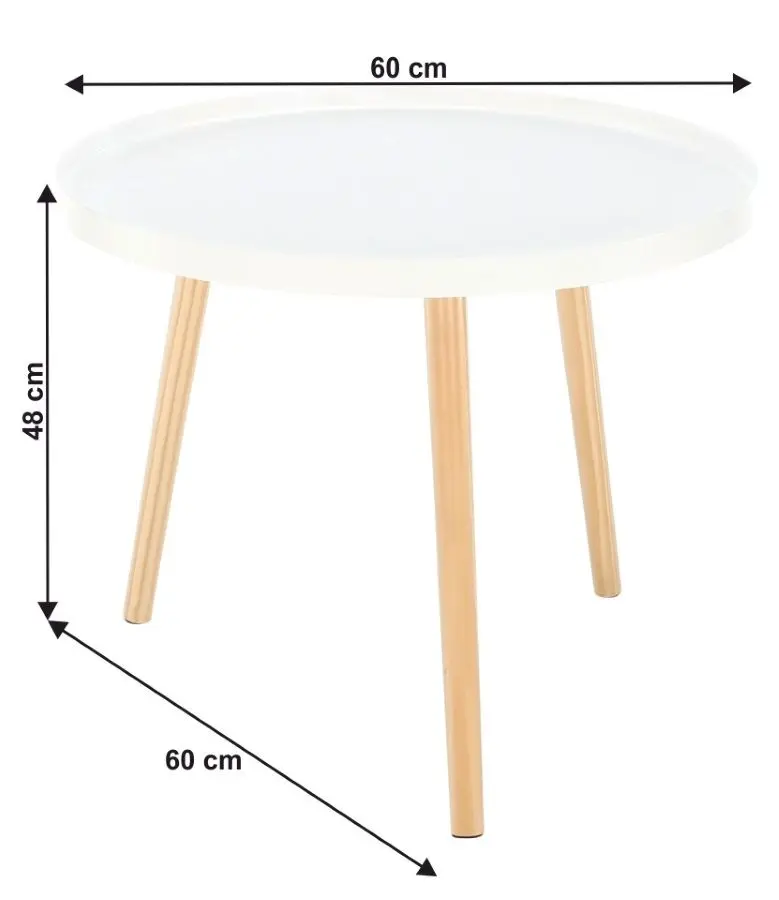 Masa pentru reviste Mobhaus Sanse Typ 1 (White/Natural) - 8