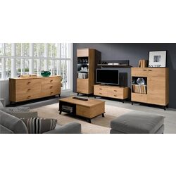 Журнальный столик Mobhaus Siran Typ 8 (Lefkas Oak/Black) Thumb