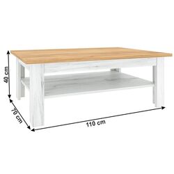 Masa pentru reviste Tempo Kondela Sudbury T2 (Craft Oak Golden/Craft Oak White) Thumb