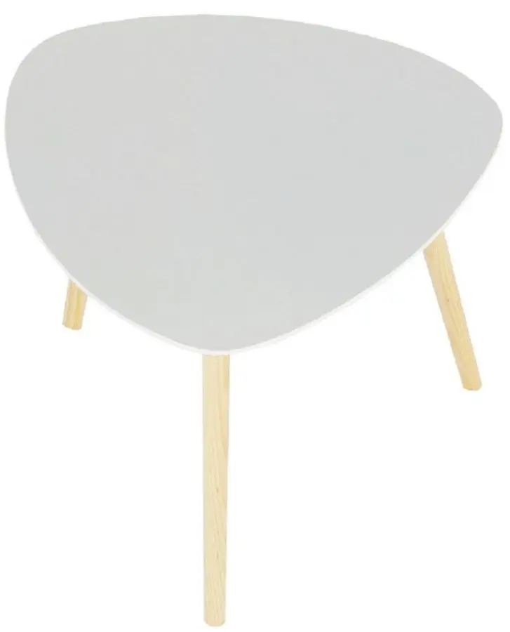 Masa pentru reviste Mobhaus Tavas (White/Natural)