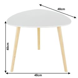 Masa pentru reviste Mobhaus Tavas (White/Natural) Thumb