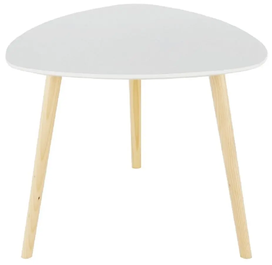 Masa pentru reviste Mobhaus Tavas (White/Natural)