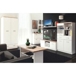 Masa pentru reviste Tempo Kondela Topty 115 (White/Sonoma Oak) Thumb