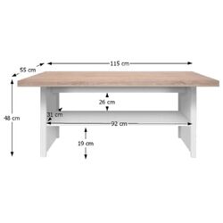 Masa pentru reviste Tempo Kondela Topty 115 (White/Sonoma Oak) Thumb