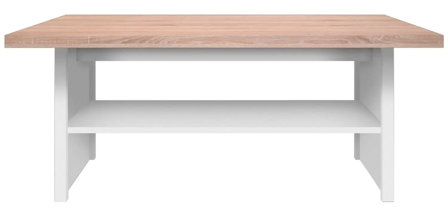 Masa pentru reviste Tempo Kondela Topty 115 (White/Sonoma Oak)