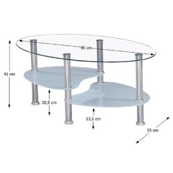 Masa pentru reviste Mobhaus Wave New (White/Transparent) Thumb