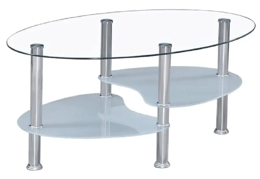 Masa pentru reviste Mobhaus Wave New (White/Transparent)