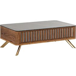 Masa pentru reviste ModaLife Demre (Walnut/Black Marble) Thumb