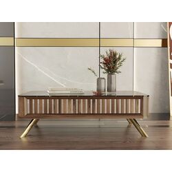 Masa pentru reviste ModaLife Demre (Walnut/Black Marble) Thumb