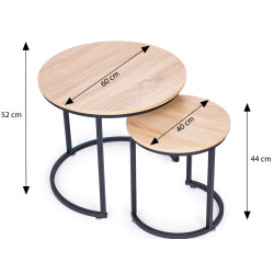 Набор журнальных столиков Modern Home PJJCT0111 (Beige/Black) Thumb