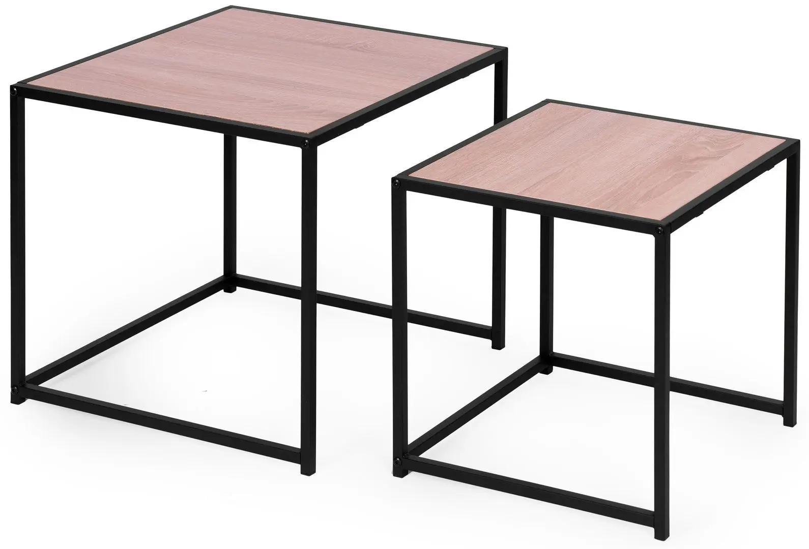 Set masute pentru reviste Modern Home PJJST0302 (Black/Oak)