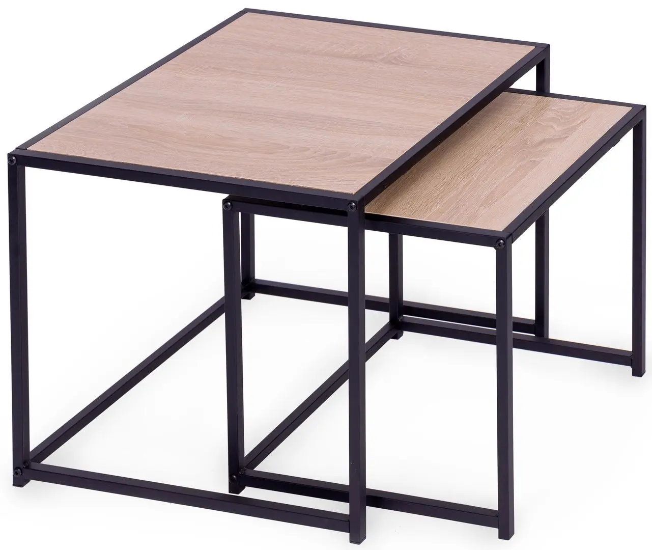 Set masute pentru reviste Modern Home PJJST0302 (Black/Oak)