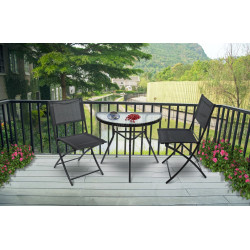 Стол Modern Home G-377 (Black/Transparent)