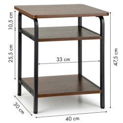 Masa pentru reviste Modern Home YLT-1501-01P (Black/Brown) Thumb