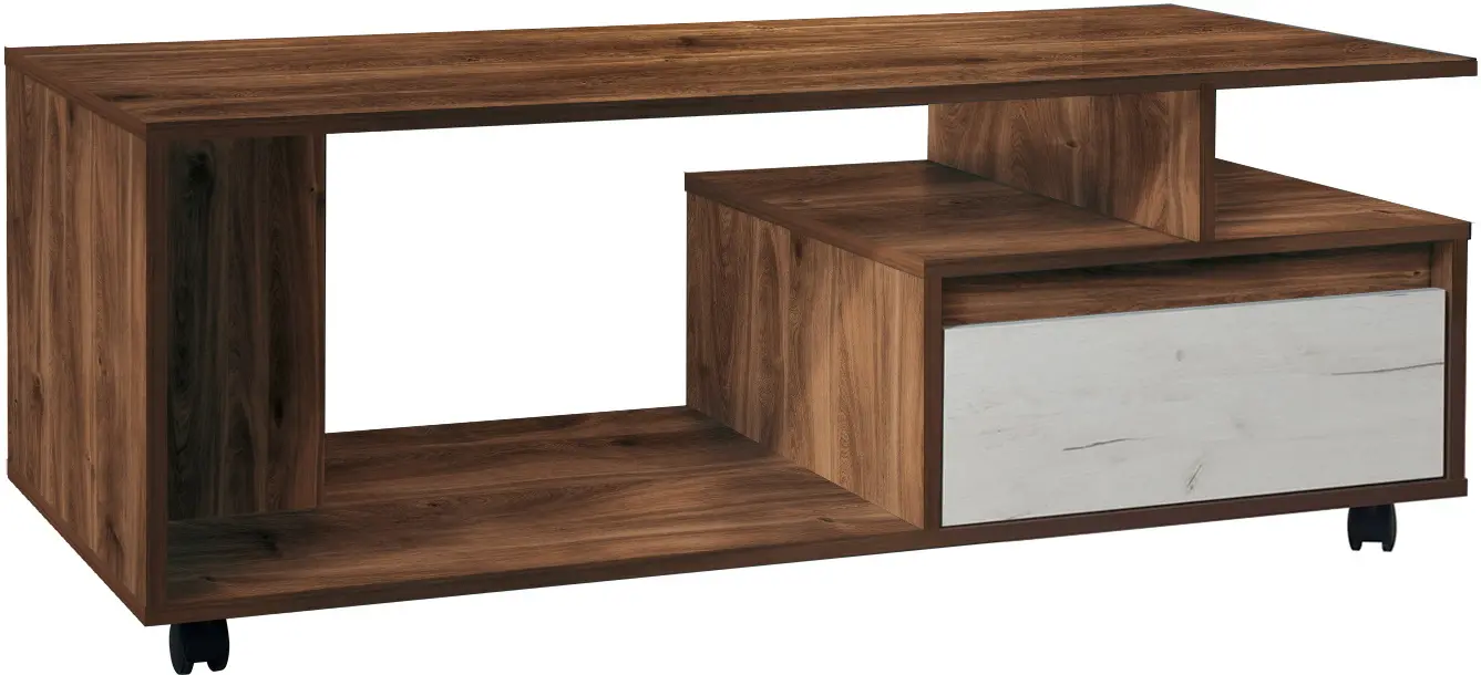 Masa pentru reviste Modern Komfi STJ 120cm (Brandy Castello Oak/Craft Oak White)