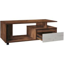 Masa pentru reviste Modern Komfi STJ 120cm (Brandy Castello Oak/Craft Oak White) Thumb